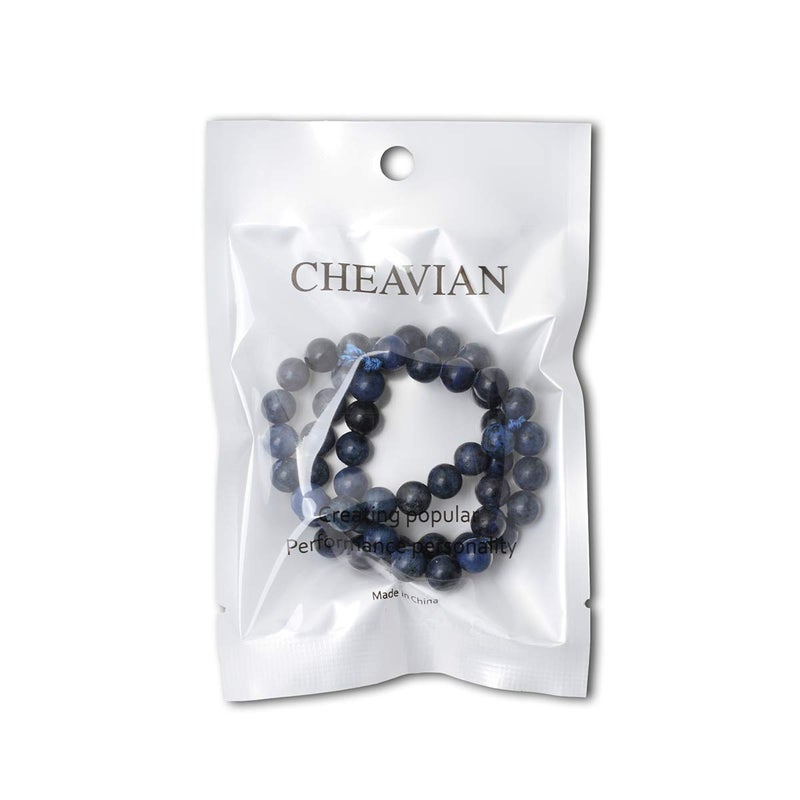 CHEAVIAN 45PCS 8mm Natural Dumortierite Gemstone Round Loose Stone Beads for Jewelry Making Crafts Design 1 Strand 15" - Image 5